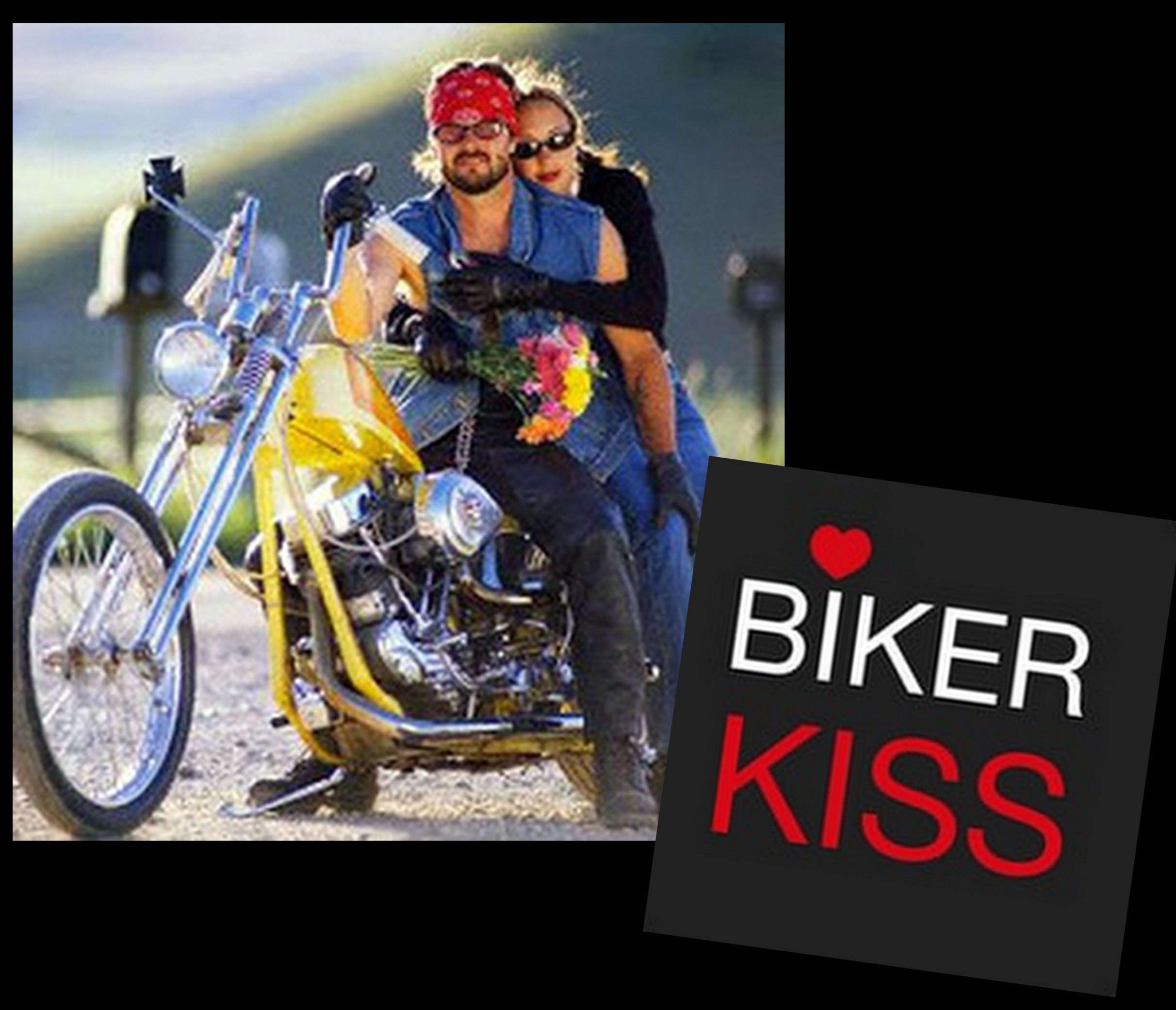 biker kiss montage